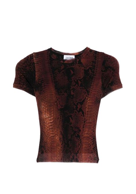 python tee woman black and brown JEAN PAUL GAULTIER | 26/01-W-TO411-M012P6000